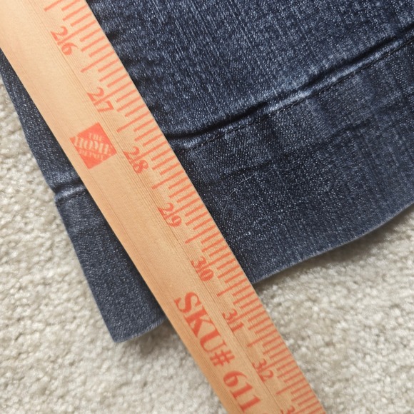 Mixit Women Dark Wash Flare Jeans Size 10 Stretch Wide Leg Trouser Denim - Picture 8 of 10